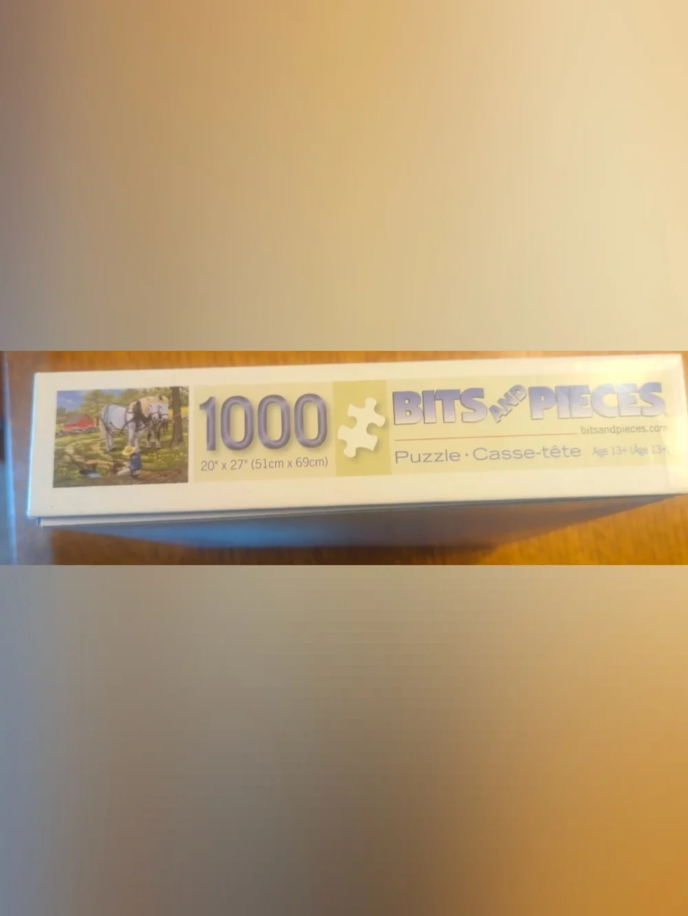Bits and Pieces Puzzle- To The Fields - Open Box, Sealed Bag of 1000 Pieces